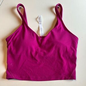 Lululemon Athletica Pink Crop Top with Adjustable Straps